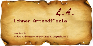 Lohner Artemíszia névjegykártya